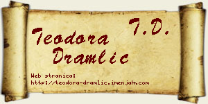Teodora Dramlić vizit kartica
